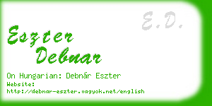 eszter debnar business card